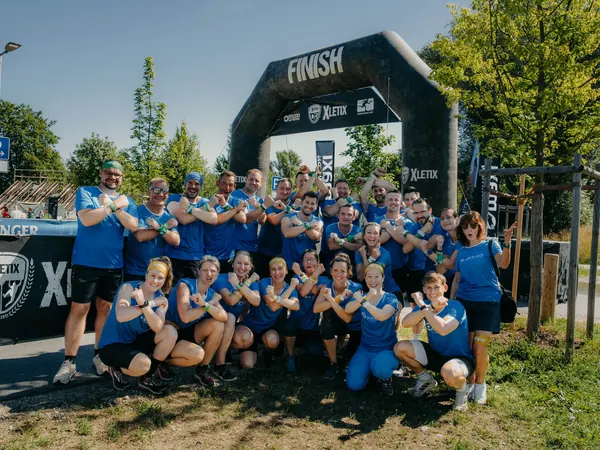 The team at the 2023 XLETIX charity run